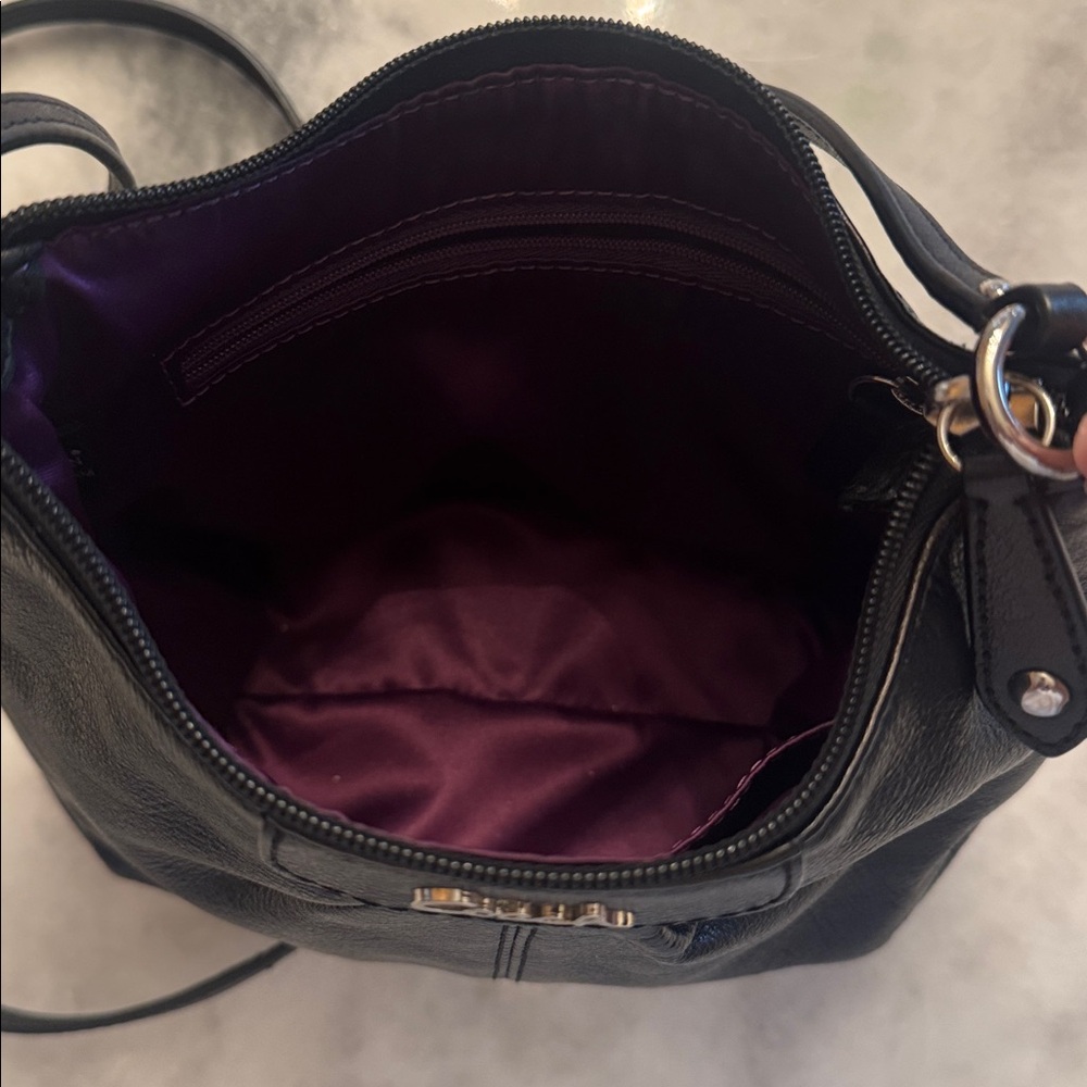 COACH Ashley leather crossbody bag in black NWOT - Picture 4 of 13